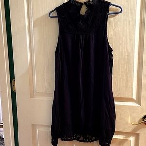 🍒 Xhilaration Peter Pan Collar Lace & crap Dress